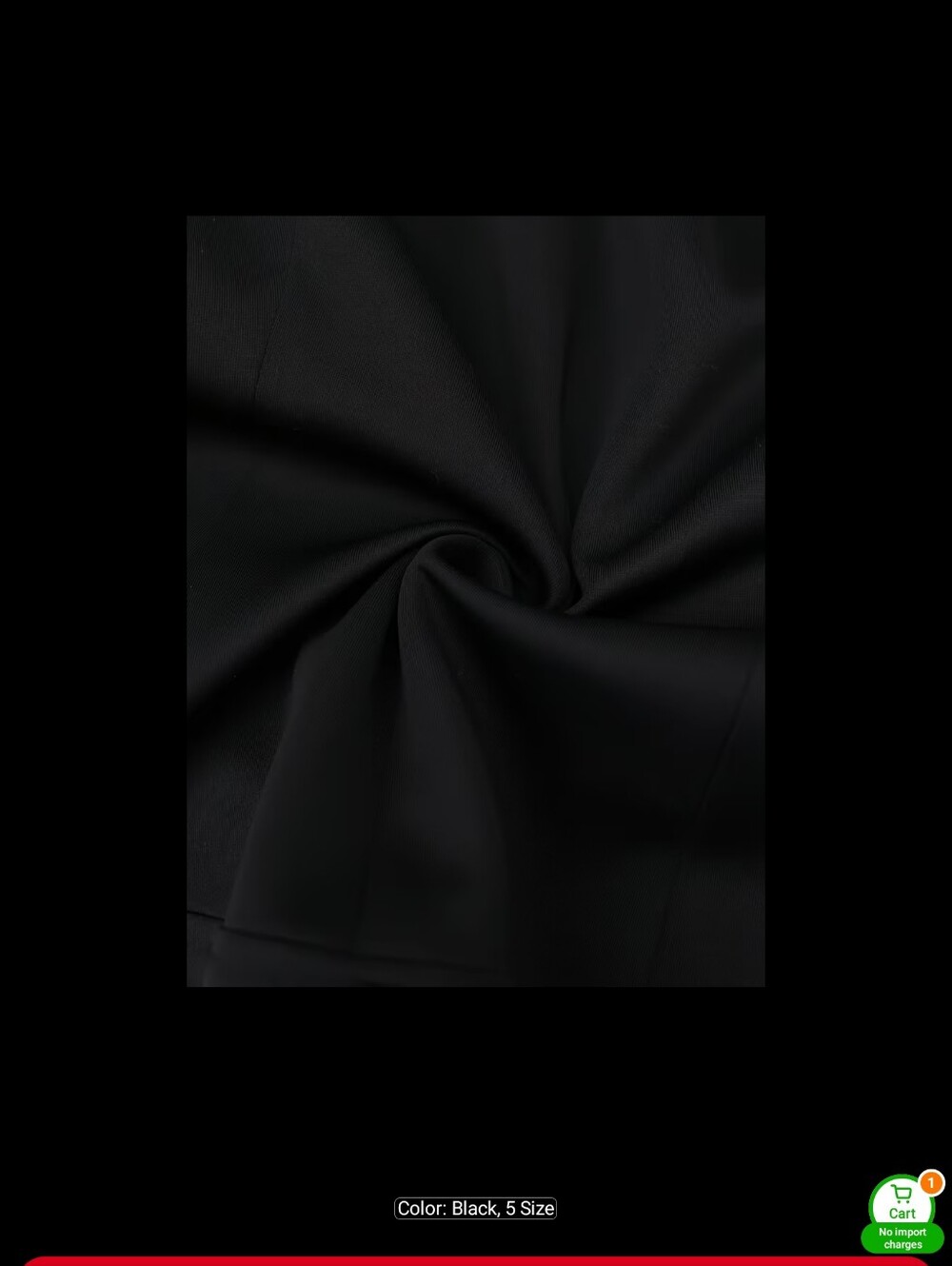 Black Buttoned Women's Jacket - Picture 7 of 7
